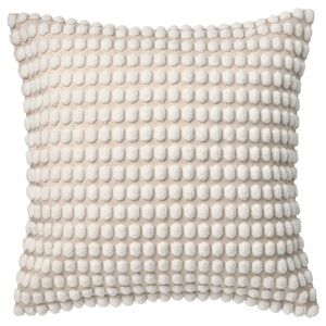 NWT IKEA Svartpoppel Textured Cream Pillow shams, sz 26 x 26 euro